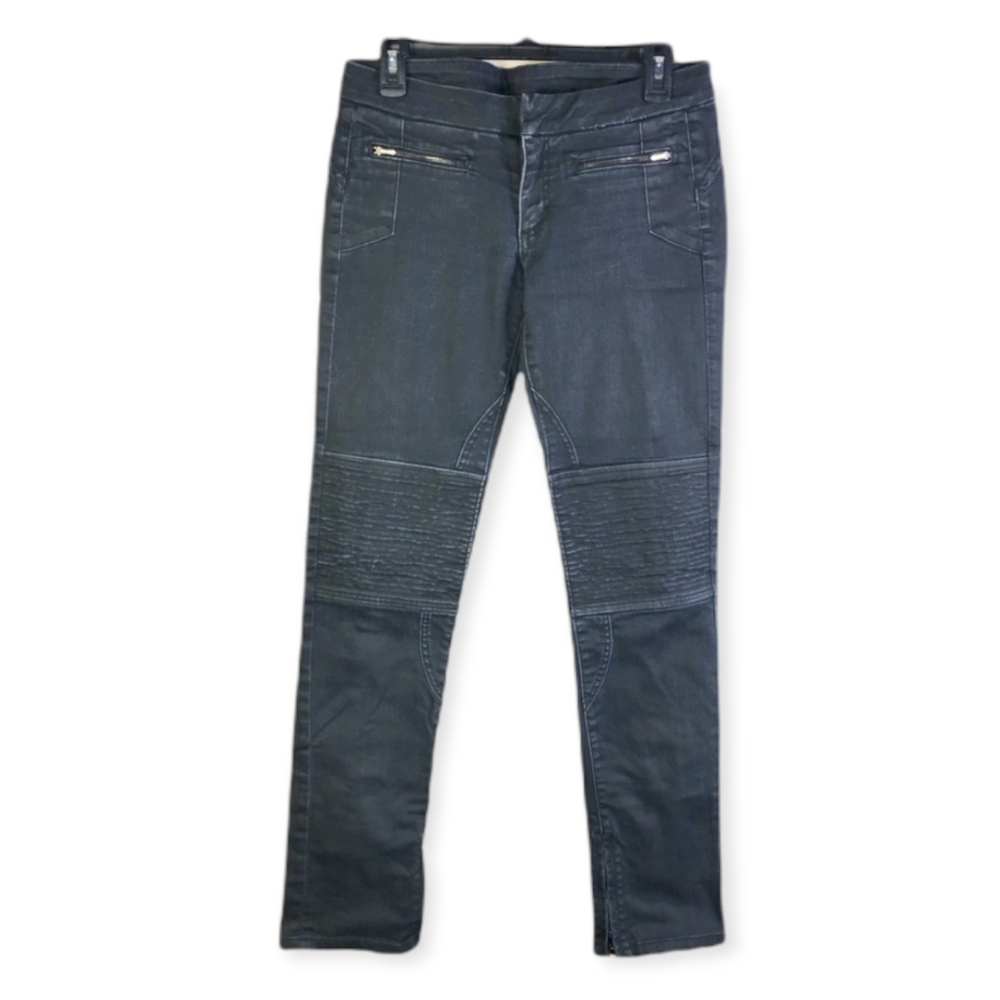 EVER USA Black Denim MOTO Jeans 28 1267